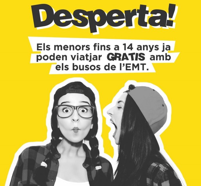Campaña para informar de la gratuidad de la EMT para menores