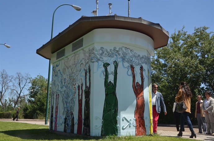 Estación de medición RCCAVA decorada. Imagen de recurso