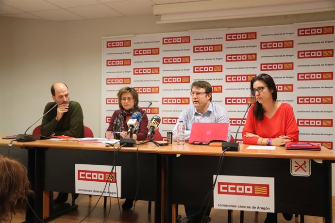 Presentación del acuerdo este lunes en Zaragoza.