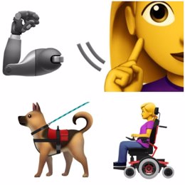 Emoji de persoas con discapacidad de Apple 