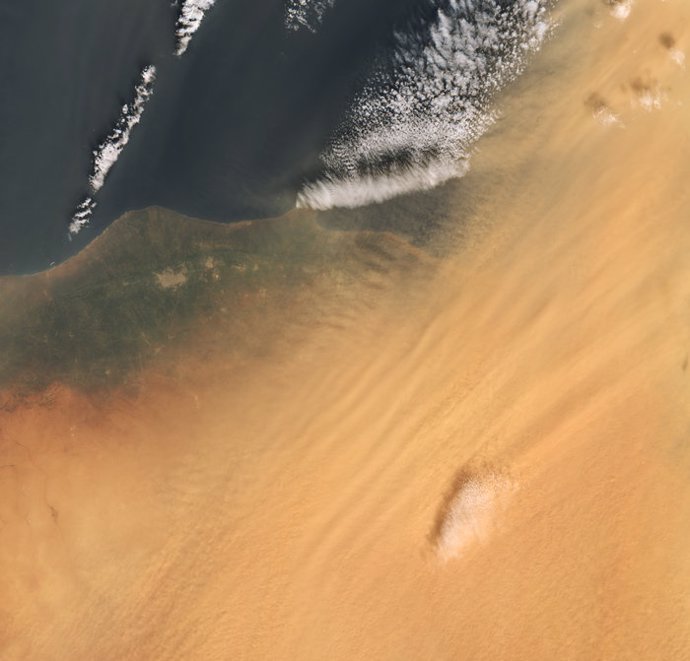 Imagen captada en Libia el 22/03/2018 por Copernicus Sentinel-2A