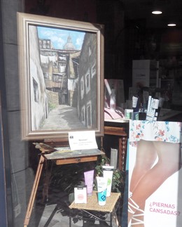 Comercios de Bermeo exponen  obras de arte