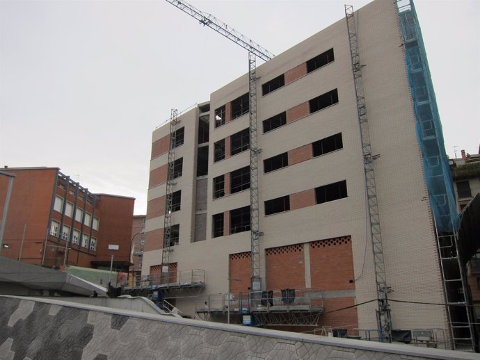 Foto de archivo de un edificio en construcción             