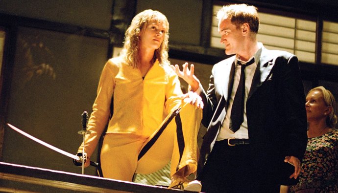 Quentin Tarantino en el rodaje de Kill Bill