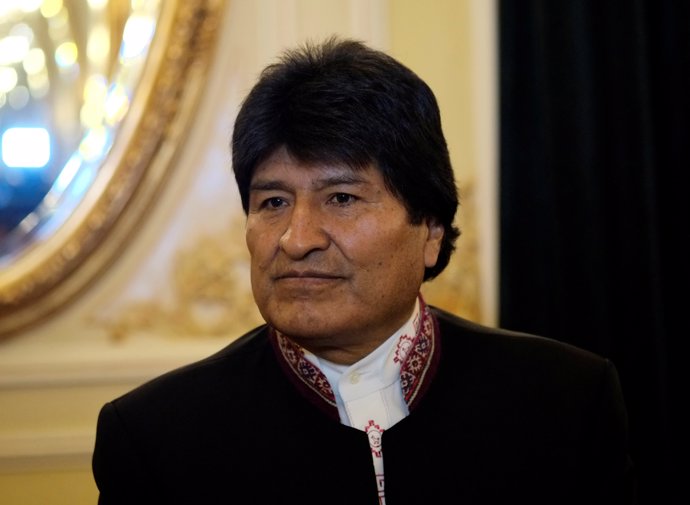 El presidente de Bolivia, Evo Morales, en su visita a España