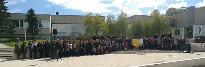Treballadors de Tv3 es concentren contra els empresonaments