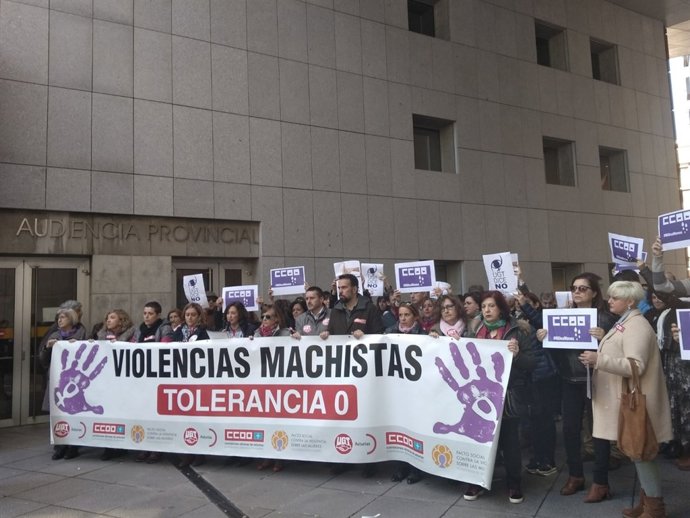 Concentración contra la violencia de género.