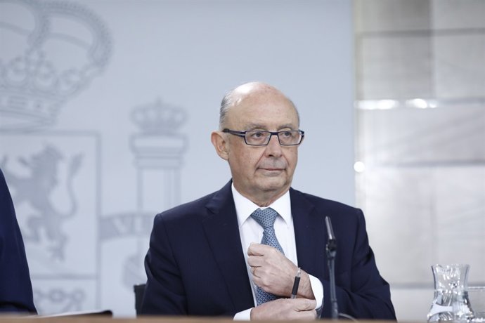 Roda de premsa del ministre d'Hisenda, Cristóbal Montoro