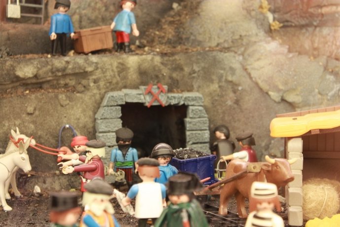 Una imagen de la exposición sobre minería en el MEH