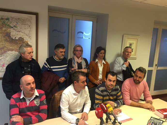 Valladolid.- Representante sindicales de la hostelería en el Seral (27/3/2018)