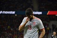 Diego Costa fue sustituido al descanso por una fuerte contusión en la pierna izquierda