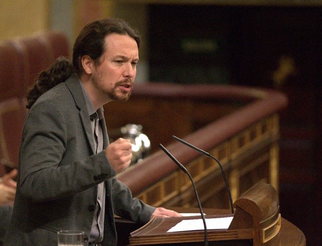 Pablo Iglesias interviene en el pleno del Congreso sobre las pensiones