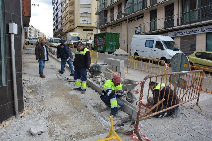 Obras en la calle Navarra