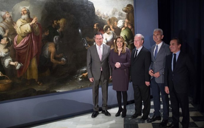 Susana Díaz inaugura una exposición con dos lienzos de Murillo en La Caridad