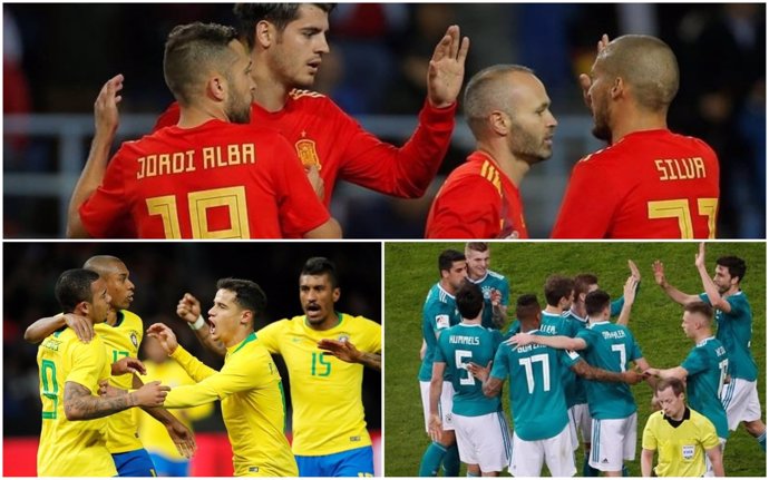 España, Brasil y Alemania, candidatas al Mundial de Rusia
