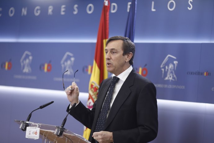 Roda de premsa del portaveu del PP, Rafael Hernando, al Congrés