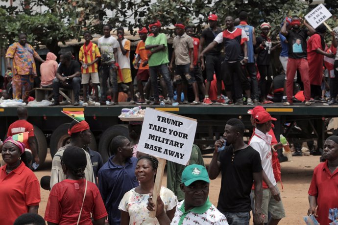Protestas en Accra contra el acuerdo militar entre Ghana y EEUU