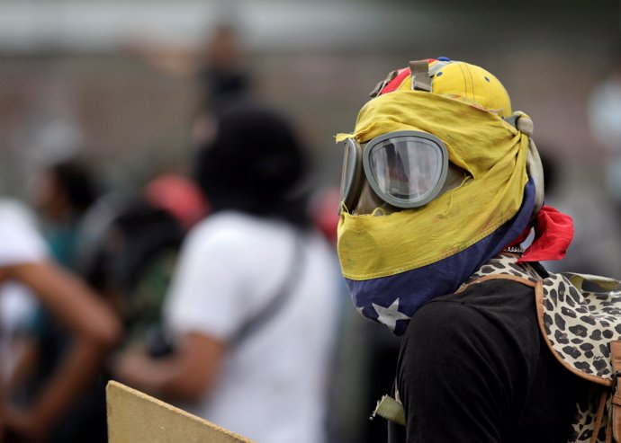 Manifestación de la oposición en Venezuela
