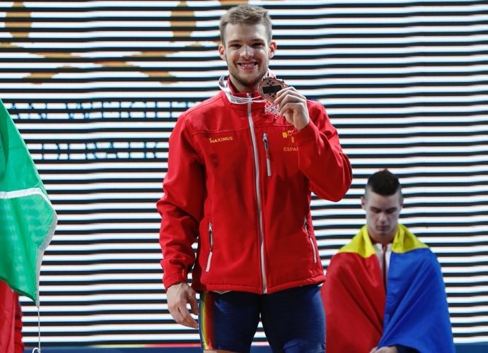 El halterófilo español David Sánchez