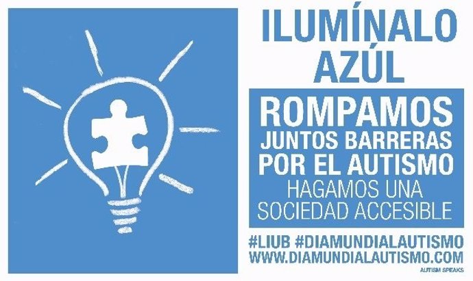 Campaña para iluminar de azúl edificios en sensibilización autismo