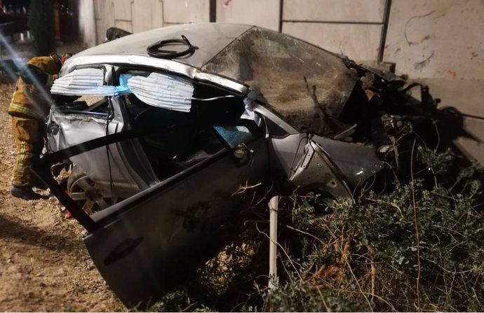 Imagen del accidente en el Campello (Alicante) 