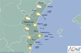 Predicción de Aemet para la CV 31 de marzo 2018