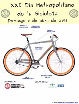 Cartel del XXI Día Metropolitano de la Bicicleta en Sevilla