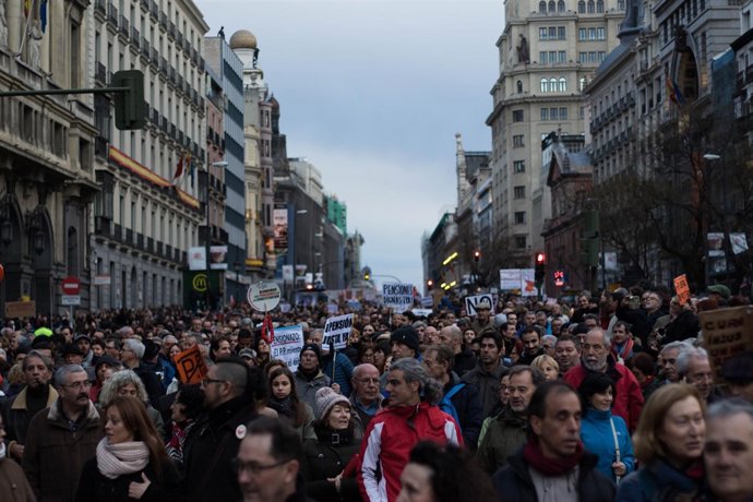Manifestación pensiones, 17 de marzo 
