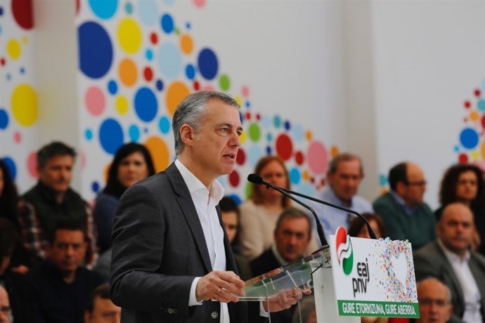 Iñigo Urkullu durant l'Aberri Eguna 2018