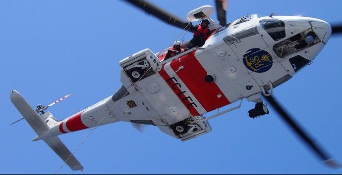 Helicóptero que ha efectuado el rescate