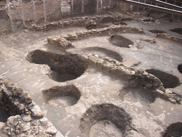 Restos arqueológicos hallados en San Pablo. 