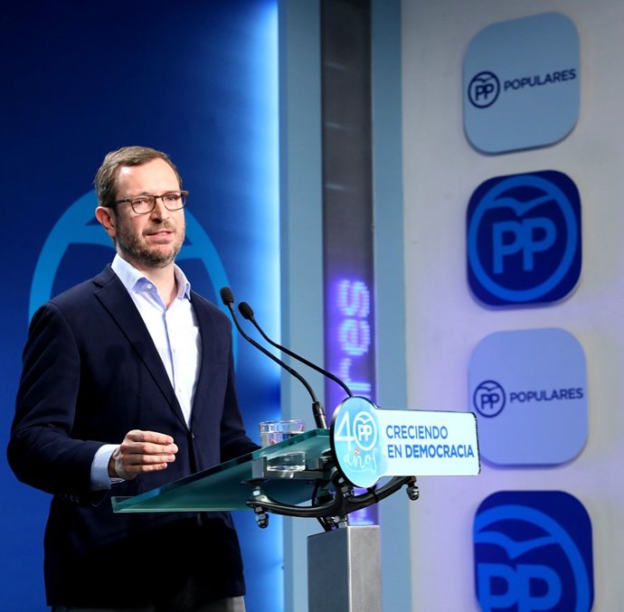 Rueda de prensa de Javier Maroto tras la reunión del Comité de Dirección del PP