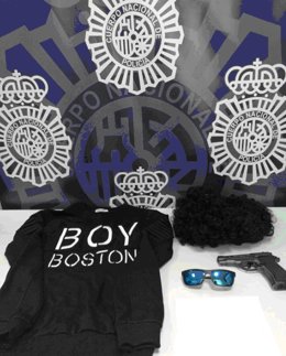 Objetos intervenidos tras un atraco