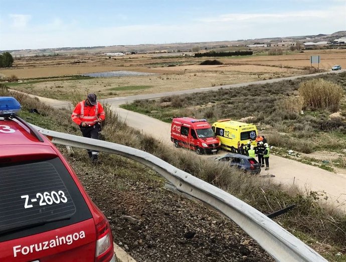Accidente de tráfico en Murchante.