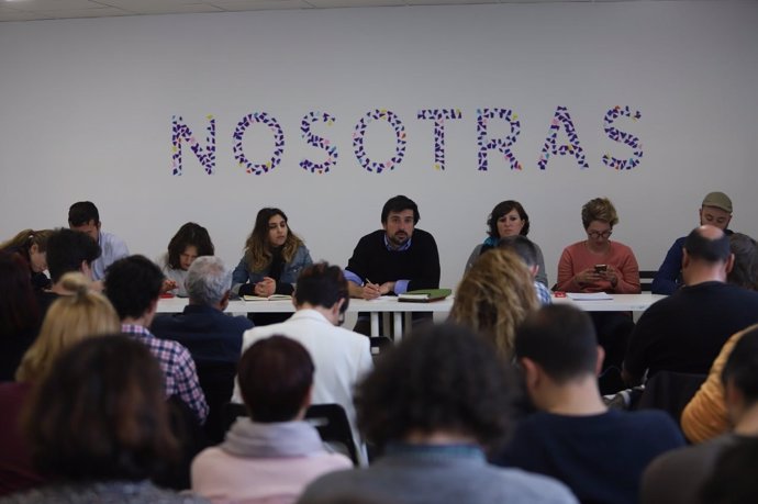 Ramón Espinar durante la reunión del Consejo Ciudadano de la comunidad de Madrid