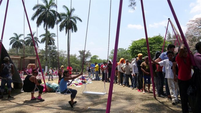 Caravana de migrantes centroamericanos en México