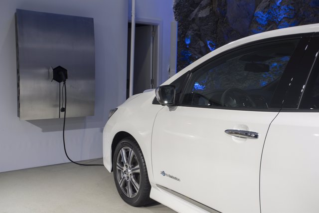 Recarga de vehículo eléctrico de Nissan 