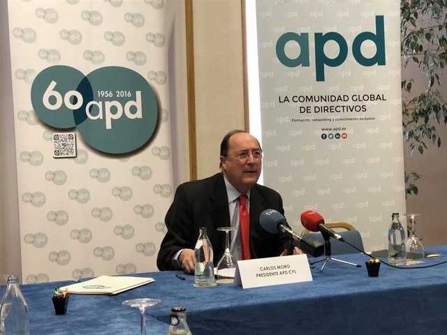 Carlos Moro durante la rueda de prensa, 3-4-18