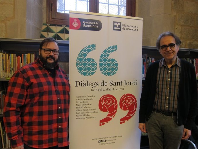 El director teatral M. Rosich y el Comisionado de Cultura, J. Subirats