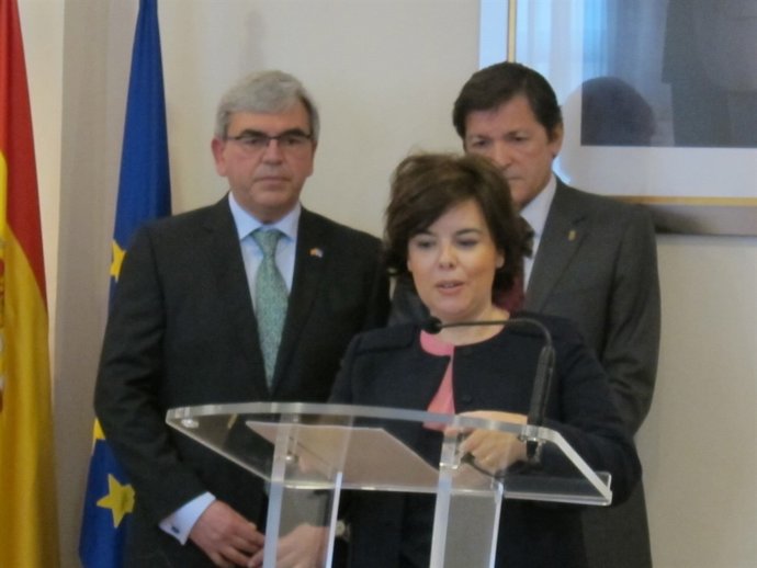 La vicepresidenta del Govern central, Soraya Sáenz de Santamaría a Oviedo