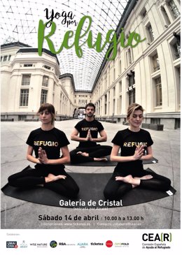 Cartel 'Yoga por REFUGIO'