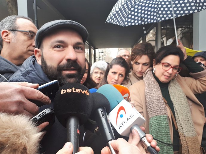 El vicepresident d'Òmnium, Marcel Mauri, en la manifestació de Somescola