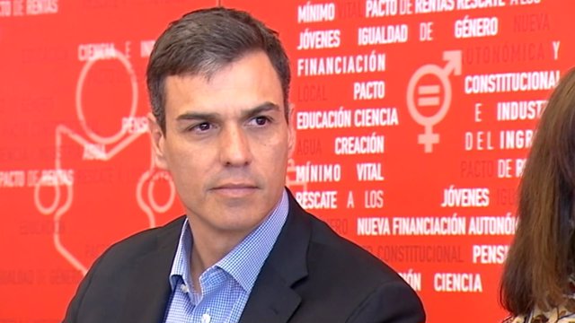 El secretario general del PSOE, Pedro Sánchez, en una reunión 