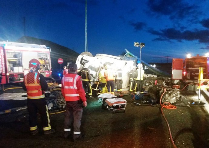 Accidente mortal en la AP-15 en Unzué