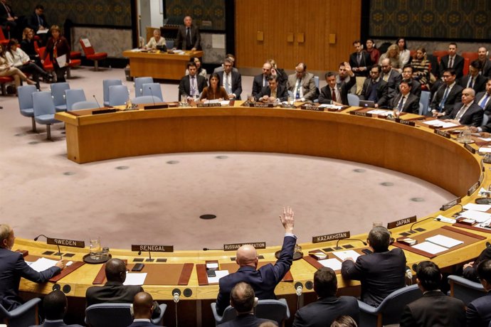 Foto de archivo de una reunión en la ONU sobre Siria.