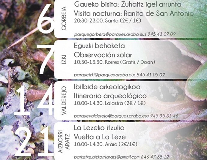 Programa de los parques alaveses