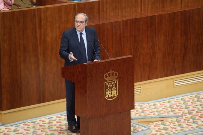 Gabilondo en el Pleno de la Asamblea de Madrid