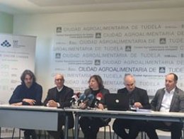 Rueda de prensa en la Ciudad Agroalimentaria de Tudela