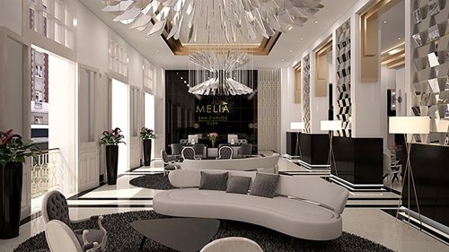 Lobby del 'Meliá San Carlos' en Cuba