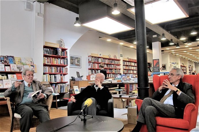 Jorge Herralde (editor Anagrama) Josep Cots (Documenta) arquitecto JordiGarcés